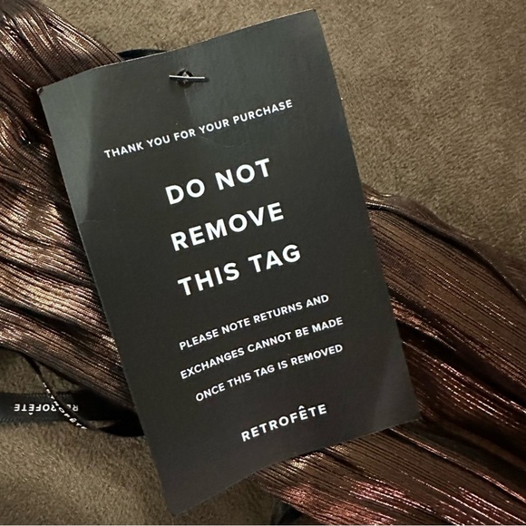 NWT RETROFETE Lia Dress in Brown Ombré Women’s Maxi Size XXS - Picture 11 of 12